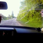 Driving a car with a crack in the glass may result in a fine.