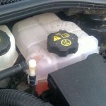 Due to old and worn coolant, the cooling system is