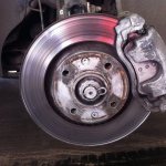 Worn brake disc