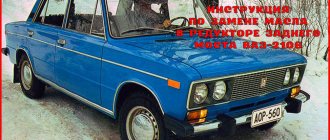 How to change the oil in the rear axle gearbox of a VAZ-2106