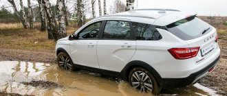 Ground clearance of Lada Vesta SV Cross