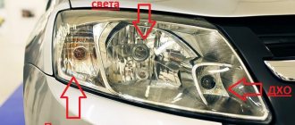 Front lamps for Lada Granta