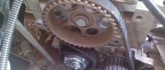 Timing belt marks and its replacement Renault Logan 1.4 and 1.6