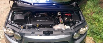 Aveo engine compartment