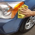 Wiping the body after washing the car