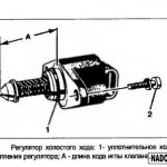 Idle speed regulator VAZ 21099