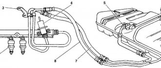 Power supply system for the VAZ 2115 injection engine