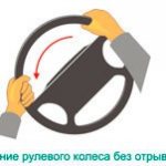 Rotate the steering wheel without taking your hands off