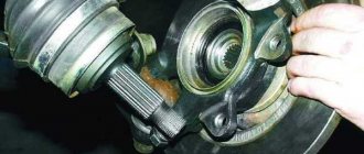 Replacement of external CV joint 2110