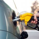 refueling at a gas station